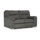 Yido Gliding Loveseat | 72" | Soft Mineral Gray Polyester Pillowtop