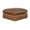Accent Ottoman | 42’’ Square | Caramel Brown Faux Leather | Non Skid BM337274