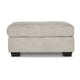 Roy Accent Ottoman | 40’’ Rectangular | Soft Light Gray Polyester Seat BM337275