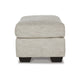 Roy Accent Ottoman | 40’’ Rectangular | Soft Light Gray Polyester Seat BM337275
