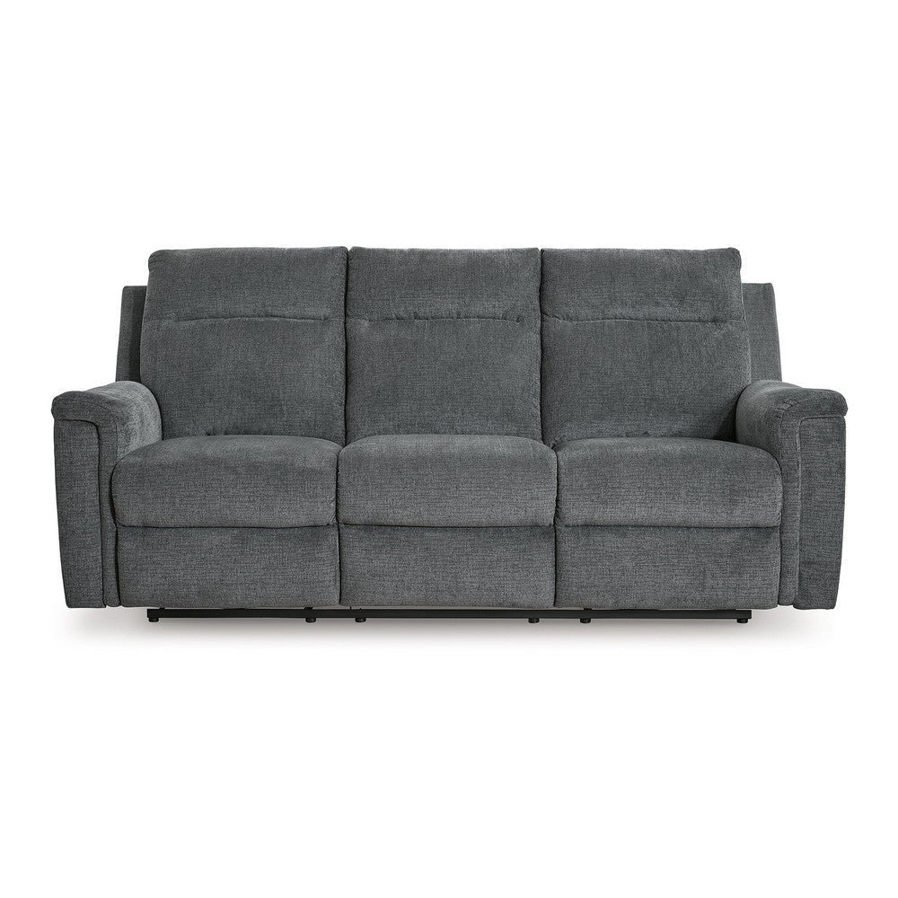 Jinu Power Recliner Sofa | 86’’ | Dark Gray Polyester Micro Chenille BM337276
