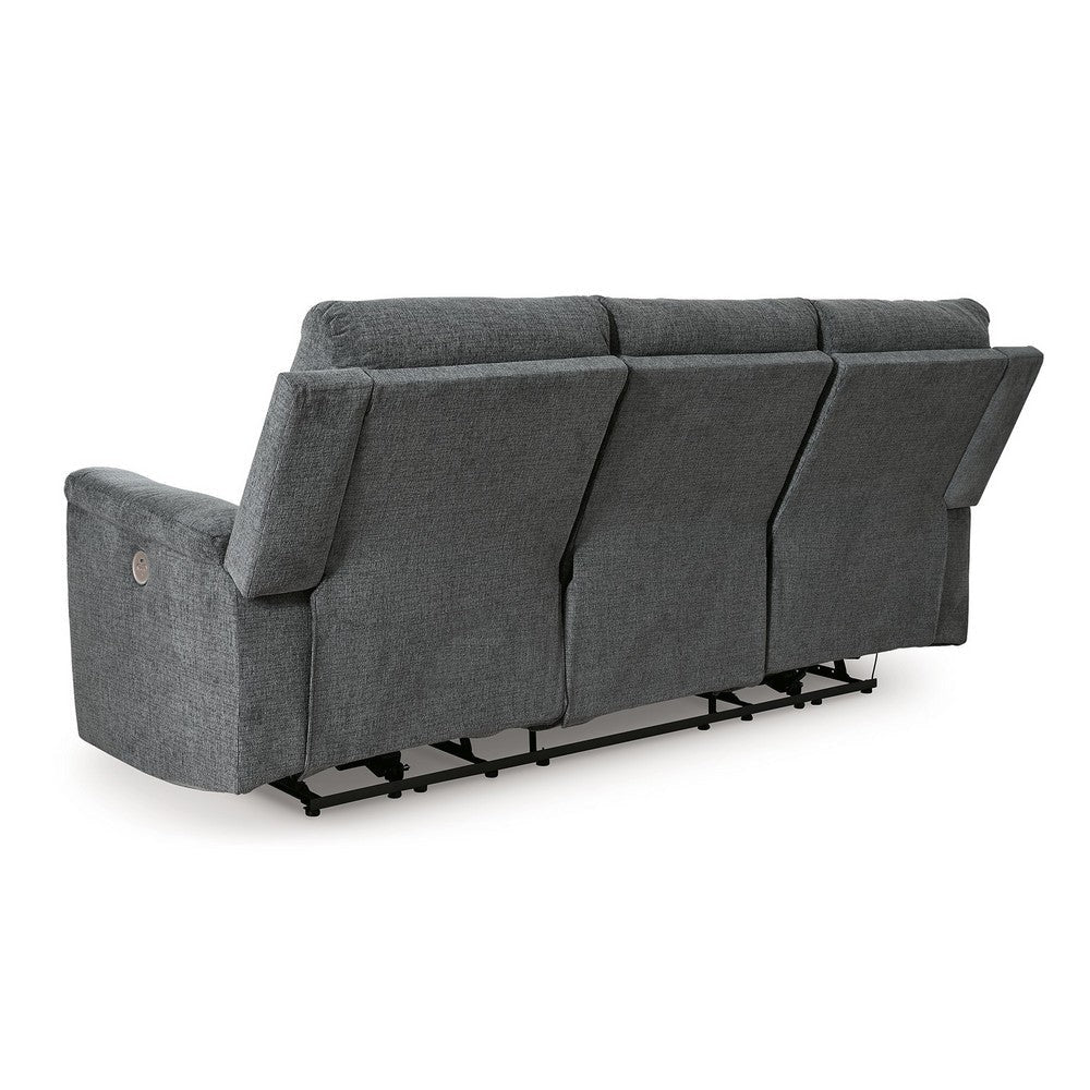 Jinu Power Recliner Sofa | 86’’ | Dark Gray Polyester Micro Chenille BM337276