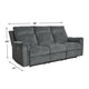 Jinu Power Recliner Sofa | 86’’ | Dark Gray Polyester Micro Chenille BM337276
