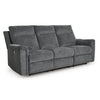 Jinu Power Recliner Sofa | 86" | Dark Gray Polyester Micro Chenille