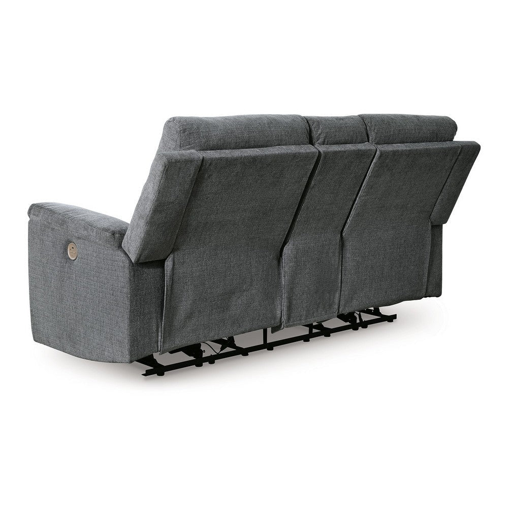 Jinu Power Recliner Loveseat | 75’’ Soft Gray Polyester Micro Chenille BM337277