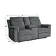 Jinu Power Recliner Loveseat | 75’’ Soft Gray Polyester Micro Chenille BM337277