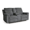 Jinu Power Recliner Loveseat | 75" Soft Gray Polyester Micro Chenille