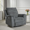 Jinu Power Recliner Chair | Gray Polyester and Soft Micro Chenille