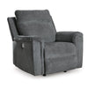 Jinu Power Recliner Chair | Gray Polyester and Soft Micro Chenille
