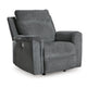 Jinu Power Recliner Chair | Gray Polyester and Soft Micro Chenille