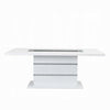 Zav Dining Table | 79" Rectangular Top | White Gray Pedestal Base