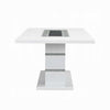 Zav Dining Table | 79" Rectangular Top | White Gray Pedestal Base