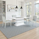 Zav Dining Table | 79" Rectangular Top | White Gray Pedestal Base