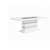 Zav Dining Table | 79" Rectangular Top | White Gray Pedestal Base