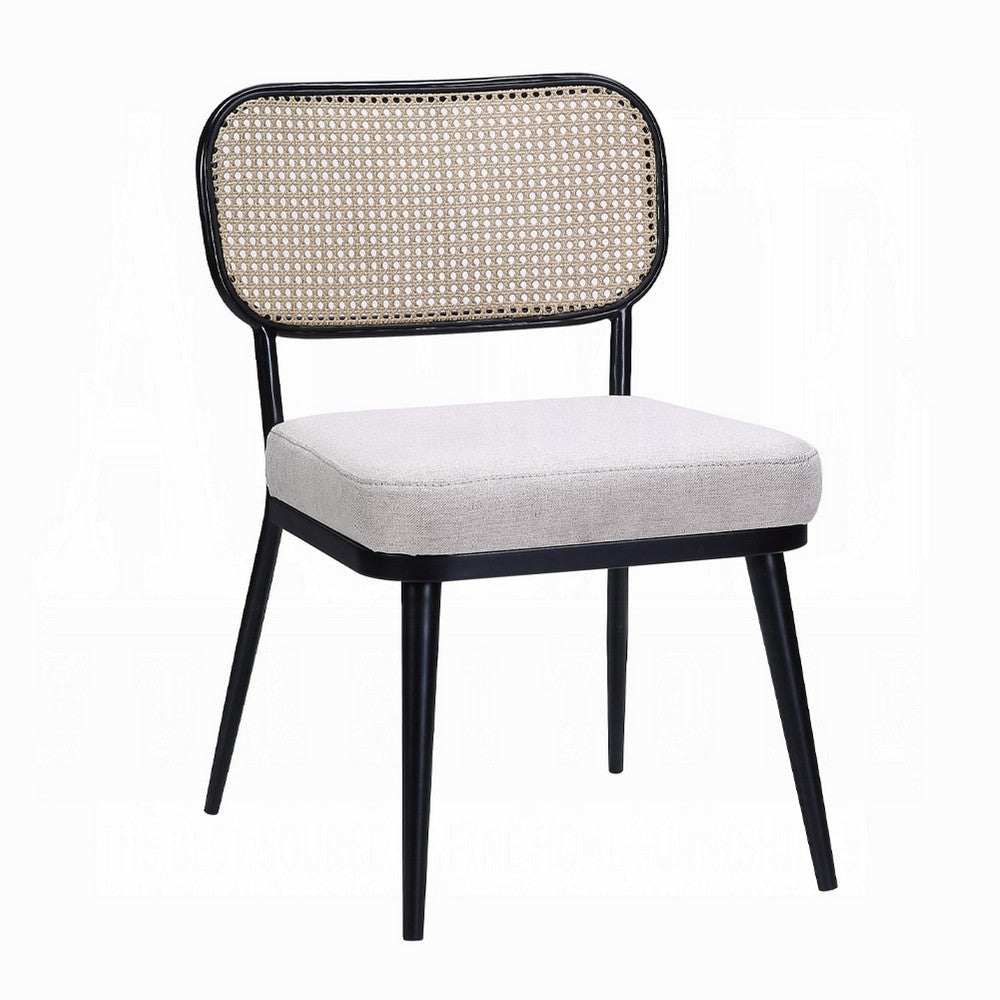 Col 3pc Accent Table and Chair Set | Black | Glass Top | Padded Seats BM337289