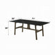 Eny Dining Table | 71’’ Ceramic Rectangular Top | Walnut Brown Wood BM337309