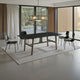 Eny Dining Table | 71" Ceramic Rectangular Top | Walnut Brown Wood