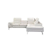 Doel 2pc Sectional Sofa Set w Right Facing Chaise | White Faux Leather BM337321
