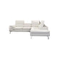 Doel 2pc Sectional Sofa Set w Right Facing Chaise | White Faux Leather BM337321