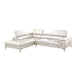 Doel 2pc Sectional Sofa Set w Right Facing Chaise | White Faux Leather BM337321