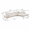 Doel 2pc Sectional Sofa Set w Right Facing Chaise | White Faux Leather BM337321
