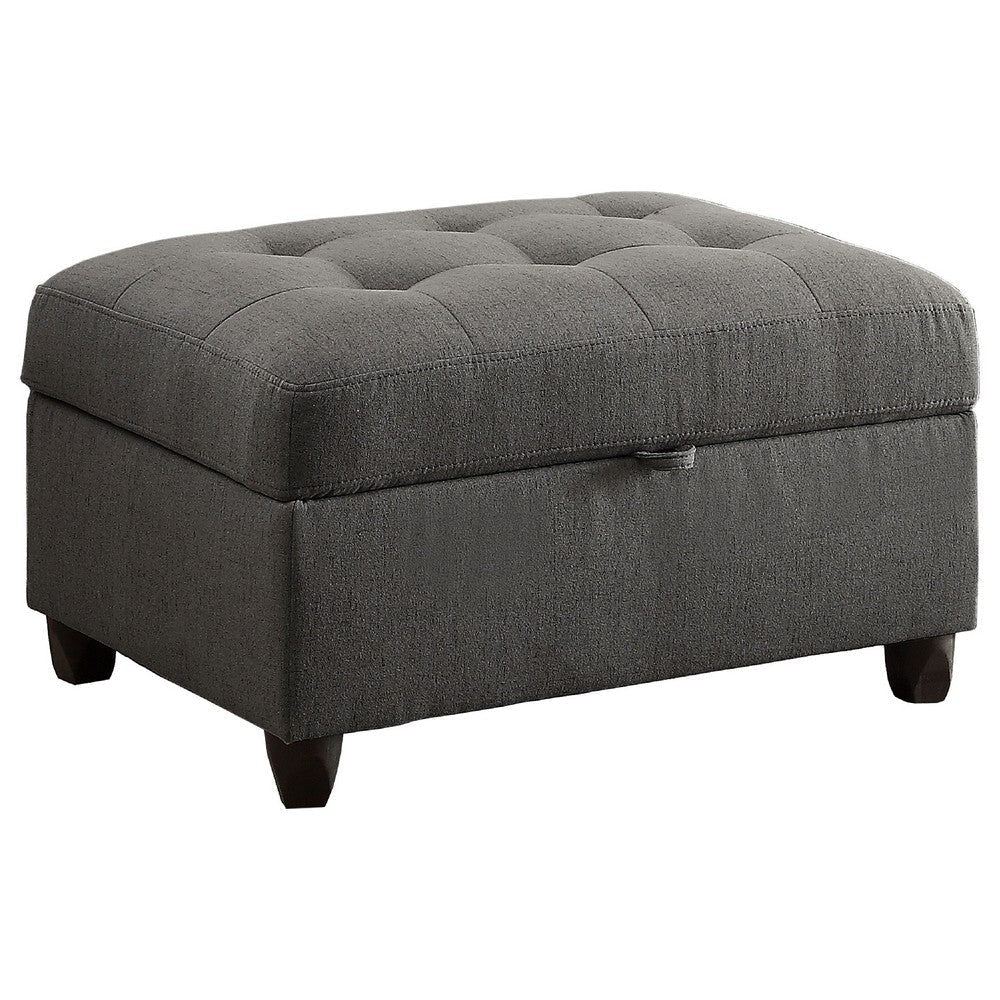 Esse Sectional Chaise Sofa w/ Storage Ottoman | 2 Accent Pillows | Gray BM337732