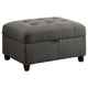 Esse Sectional Chaise Sofa w/ Storage Ottoman | 2 Accent Pillows | Gray BM337732