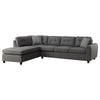 Esse Sectional Chaise Sofa w/ Storage Ottoman | 2 Accent Pillows | Gray BM337732