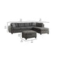 Esse Sectional Chaise Sofa w/ Storage Ottoman | 2 Accent Pillows | Gray BM337732