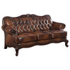 Vito 2pc Sofa Set | Nailhead Trim | Brown Tufted Top Grain Leather BM337735
