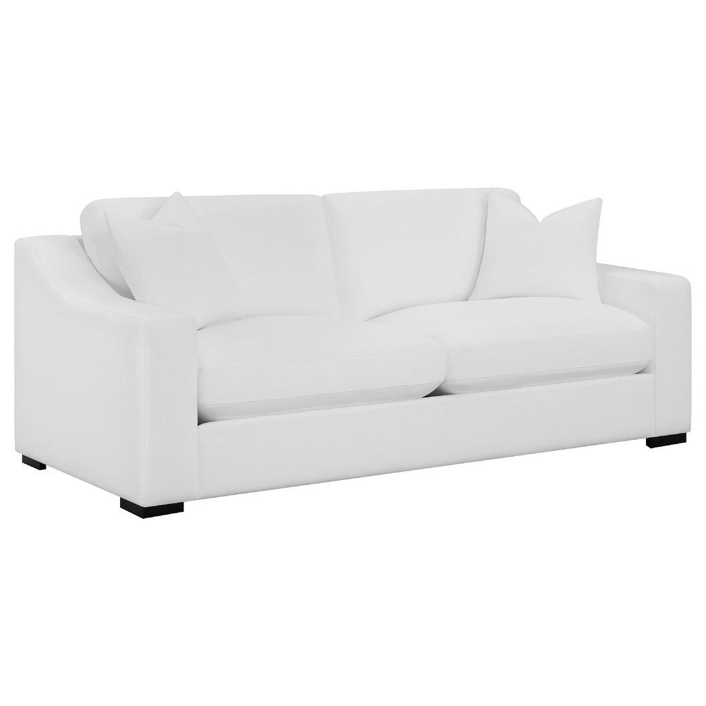 Shanice 2pc Living Room Sofa Set | 4 Accent Pillows | White Trillium BM337739