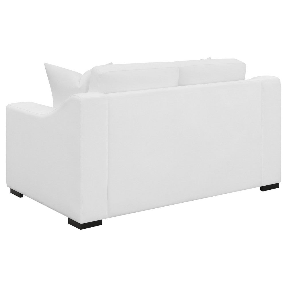 Shanice 2pc Living Room Sofa Set | 4 Accent Pillows | White Trillium BM337739