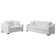 Shanice 2pc Living Room Sofa Set | 4 Accent Pillows | White Trillium