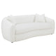 Viola 2pc Living Room Sofa Set | White Boucle & Faux Sheepskin BM337741