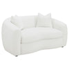 Viola 2pc Living Room Sofa Set | White Boucle & Faux Sheepskin BM337741