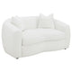 Viola 2pc Living Room Sofa Set | White Boucle & Faux Sheepskin BM337741