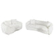 Viola 2pc Living Room Sofa Set | White Boucle & Faux Sheepskin