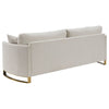 Lizzy 2pc Sofa & Loveseat Living Room Set | 4 Pillows | Beige Velvet BM337743