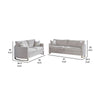 Lizzy 2pc Sofa & Loveseat Living Room Set | 4 Pillows | Beige Velvet BM337743