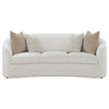 Tia 2pc Living Room Sofa Set w/ 6 Accent Pillows | White Boucle BM337745