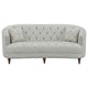 Tiffy 2pc Sofa Loveseat Set | C Shaped Gray Button Tufted Woven Fabric BM337747