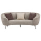Zui 2pc Sofa Loveseat Set | Modern Curved Shape Beige Tufted Fabric | 4 Pillows BM337754