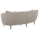 Zui 2pc Sofa Loveseat Set | Modern Curved Shape Beige Tufted Fabric | 4 Pillows BM337754