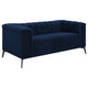 Avvy 2pc Sofa Set | Tuxedo Arms | Black Metal Legs | Blue Matte Velvet BM337756