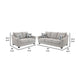 Kito 2pc Living Room Sofa Set | Modern Sloped Arms | Light Gray Boucle BM337773