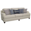 Liya 2pc Sofa & Loveseat Set | 7 Blue Pillows | Light Gray BM337775
