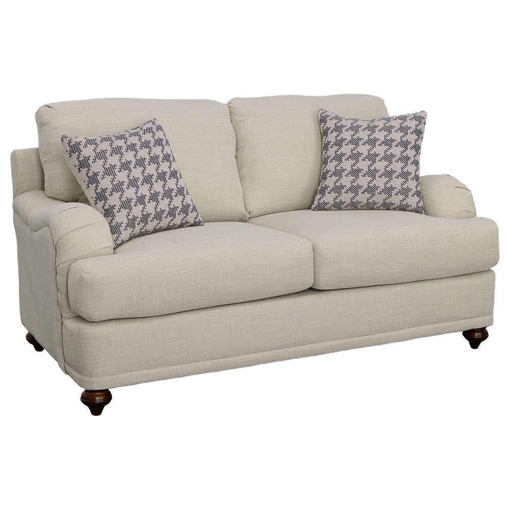 Liya 2pc Sofa & Loveseat Set | 7 Blue Pillows | Light Gray BM337775