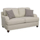 Liya 2pc Sofa Loveseat Set | Espresso Brown Legs | 7 Throw Pillows | Gray BM337777