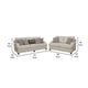 Liya 2pc Sofa Loveseat Set | Espresso Brown Legs | 7 Throw Pillows | Gray BM337777