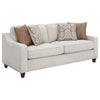 Kristy 2pc Modern Sofa Set | Sloped Track Arms | Beige Chenille BM337781